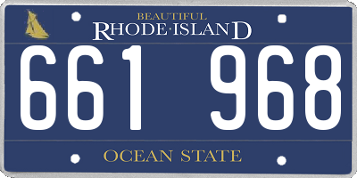 RI license plate 661968