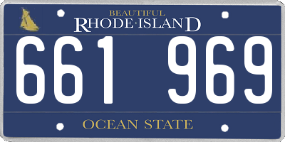 RI license plate 661969