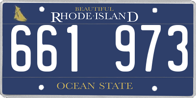 RI license plate 661973