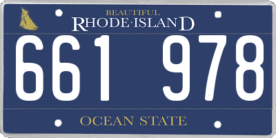 RI license plate 661978