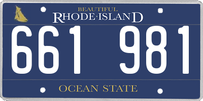 RI license plate 661981