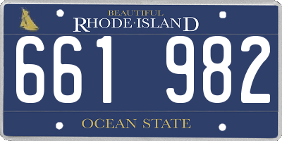 RI license plate 661982