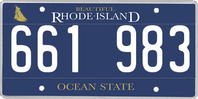 RI license plate 661983
