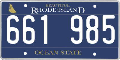 RI license plate 661985