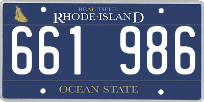 RI license plate 661986