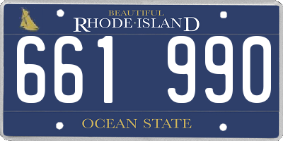 RI license plate 661990