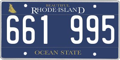 RI license plate 661995