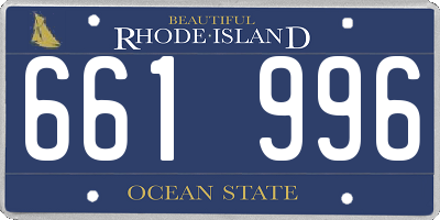 RI license plate 661996