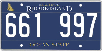 RI license plate 661997