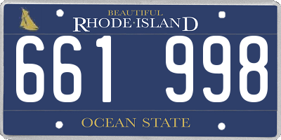 RI license plate 661998