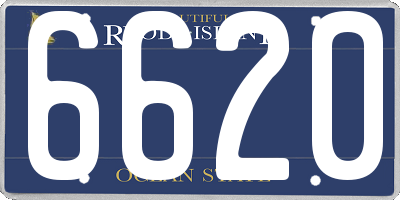 RI license plate 6620