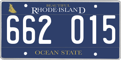 RI license plate 662015