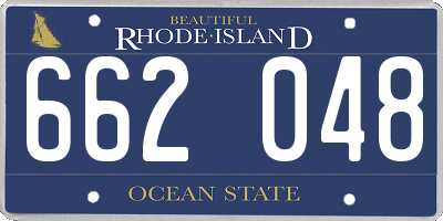 RI license plate 662048
