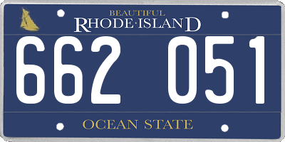 RI license plate 662051