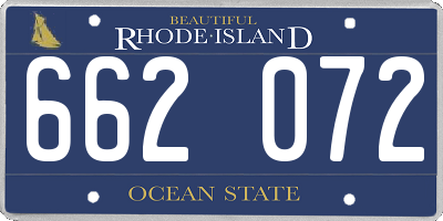 RI license plate 662072