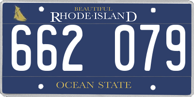 RI license plate 662079