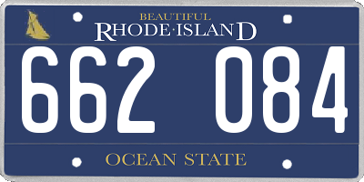 RI license plate 662084