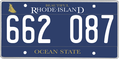 RI license plate 662087