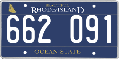 RI license plate 662091