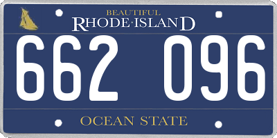 RI license plate 662096