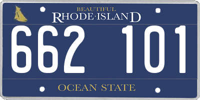 RI license plate 662101