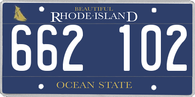 RI license plate 662102