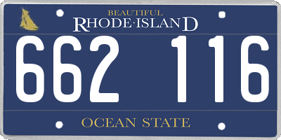 RI license plate 662116