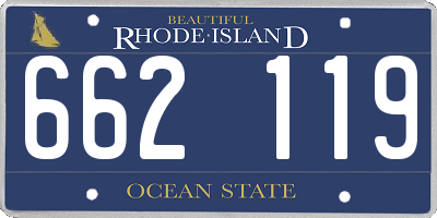 RI license plate 662119