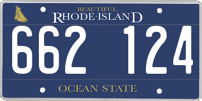 RI license plate 662124
