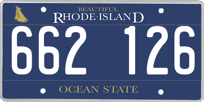 RI license plate 662126