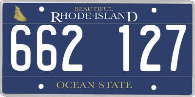 RI license plate 662127