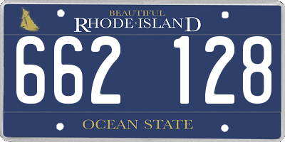 RI license plate 662128