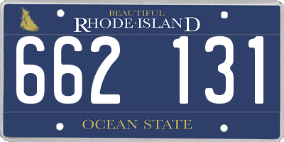RI license plate 662131