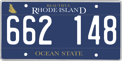 RI license plate 662148