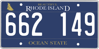 RI license plate 662149