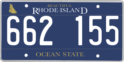 RI license plate 662155