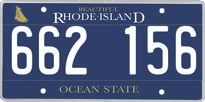 RI license plate 662156