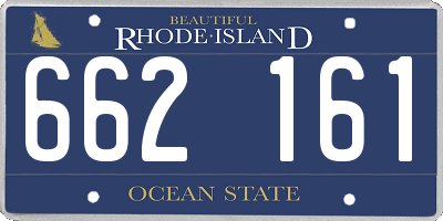 RI license plate 662161