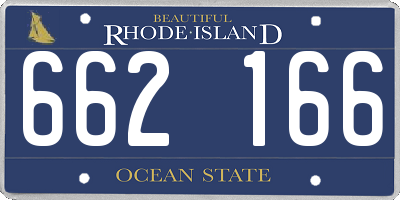 RI license plate 662166