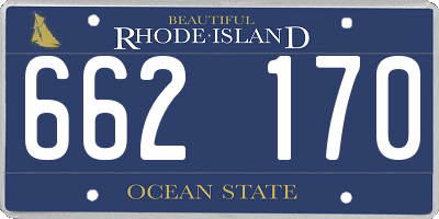 RI license plate 662170