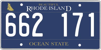 RI license plate 662171