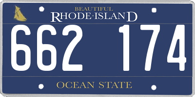 RI license plate 662174