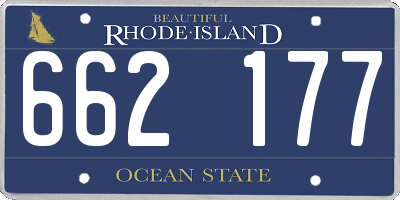 RI license plate 662177