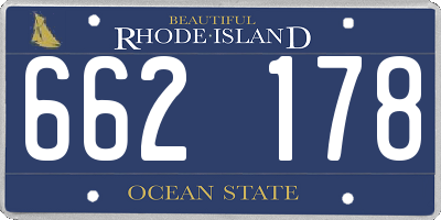 RI license plate 662178