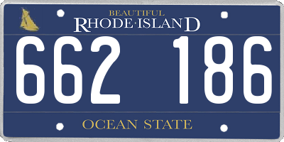 RI license plate 662186