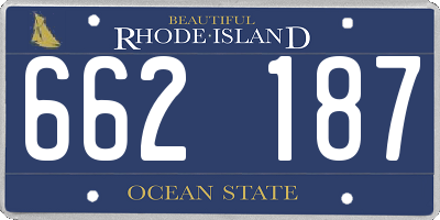 RI license plate 662187
