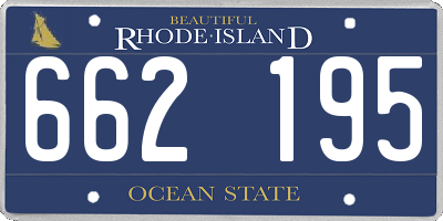 RI license plate 662195