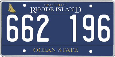 RI license plate 662196