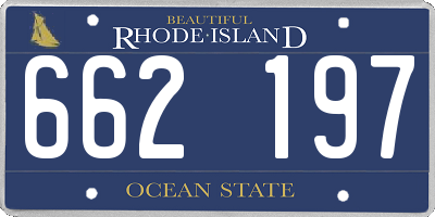 RI license plate 662197