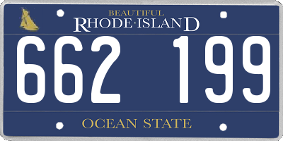 RI license plate 662199